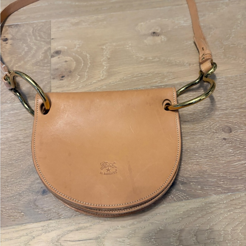 Il Bisonte Tan Leather Crossbody Bag